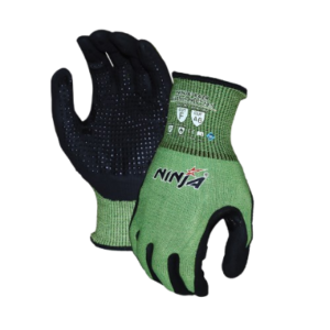 Fine gauge HPPE/Nylon/Spandex/Steel composite Knitted Liner with NFT coating