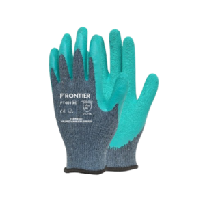 Frontier Crinkle Latex Palm Coated Green Gloves