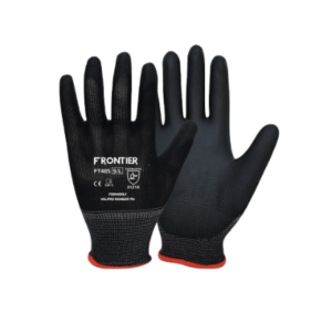 Frontier Polyurethane Palm Coated Black Gloves