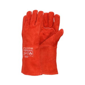 Frontier Split Leather Red Gloves